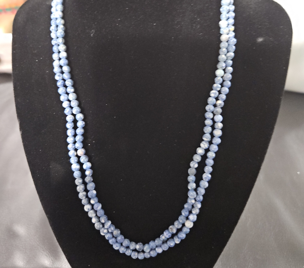 Elegant Blue Sodalite Beaded Necklace